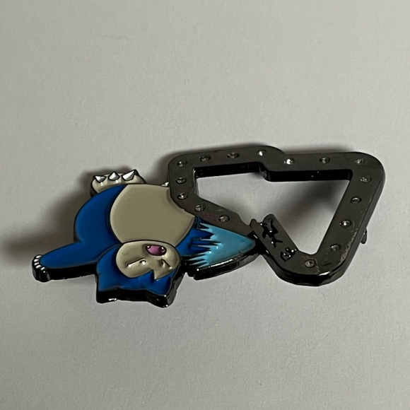 Snorlax Pokemon New Era Frame Hat Pin Pins Streetwear Hats Bag Chrome Studded - Picture 5 of 7
